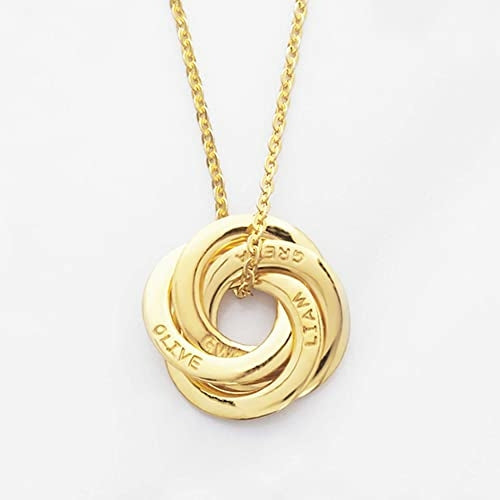 Eternal Rings™ – Personalised Name Necklace (2–3 Rings)