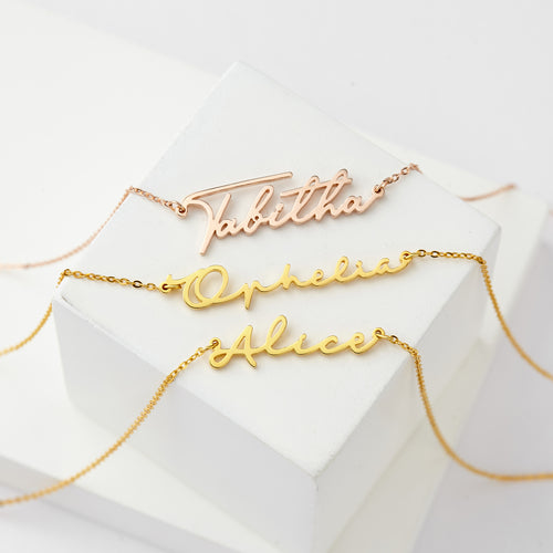 Custom 18K Gold Name Necklace